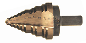 3-Flats on Shank Gold Oxide Step Drill